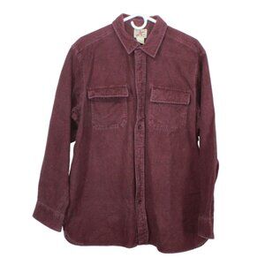 LL Bean Chamois Shirt Traditional Fit Deep Wine Size L
